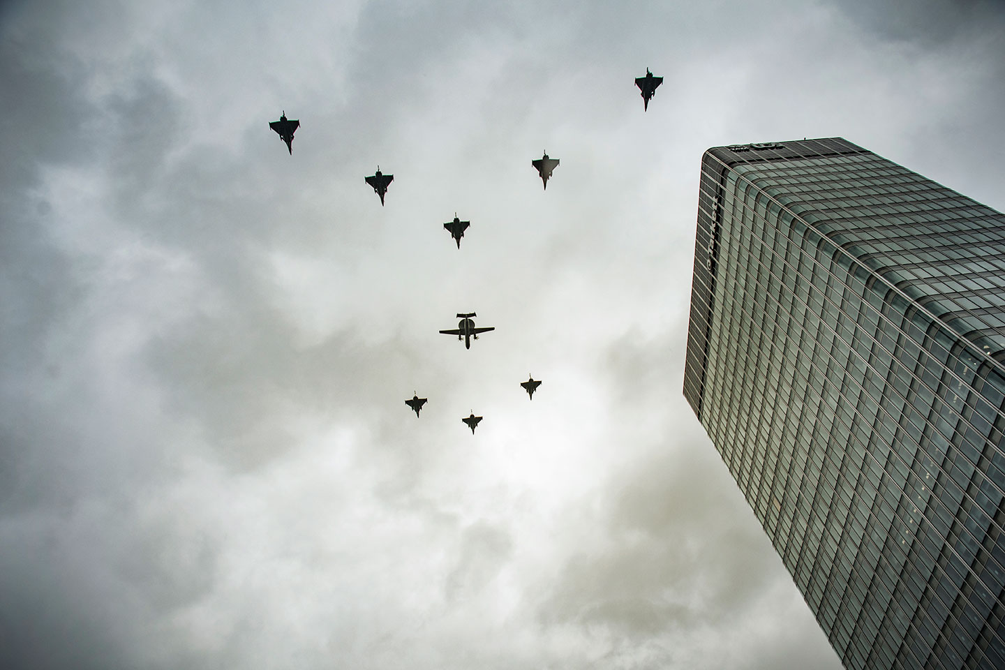 Air show parade for the French National Day, Paris, France, 14 Juillet 2021, (Nos Dren).