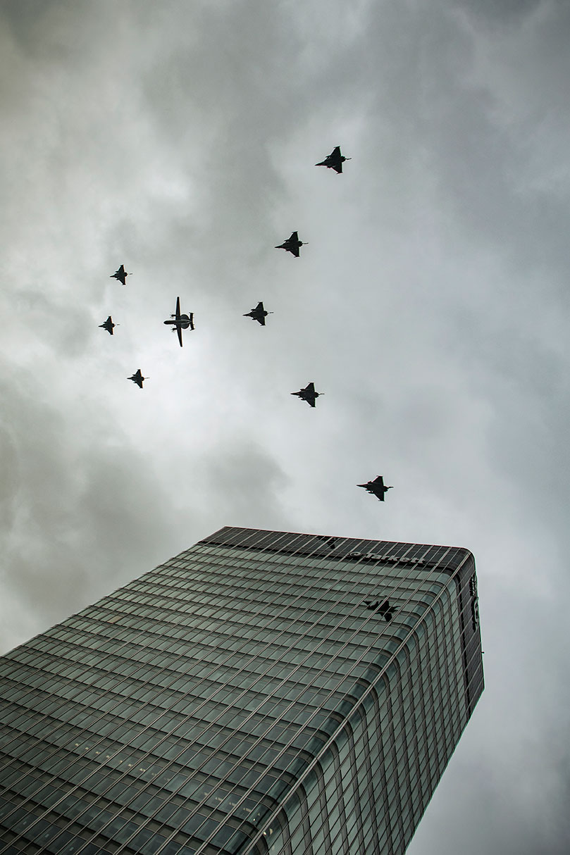 Air show parade for the French National Day, Paris, France, 14 Juillet 2021, (Nos Dren).