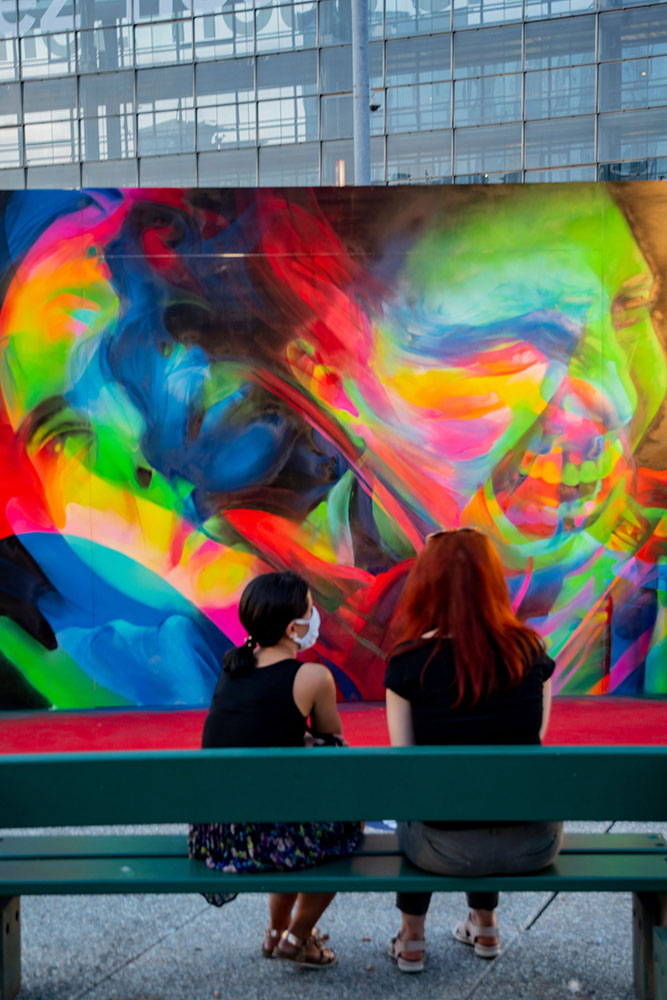 Urban Week Festival Paris La Defense, Street Art graffitti by Gera 1, September 18, 2020, France, (Nos Dren).