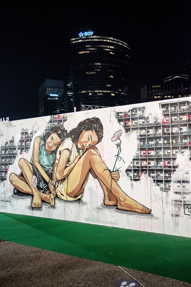 Urban Week Festival Paris La Defense, Street Art graffitti by Jana & JS, September 18, 2020, France, (Nos Dren).