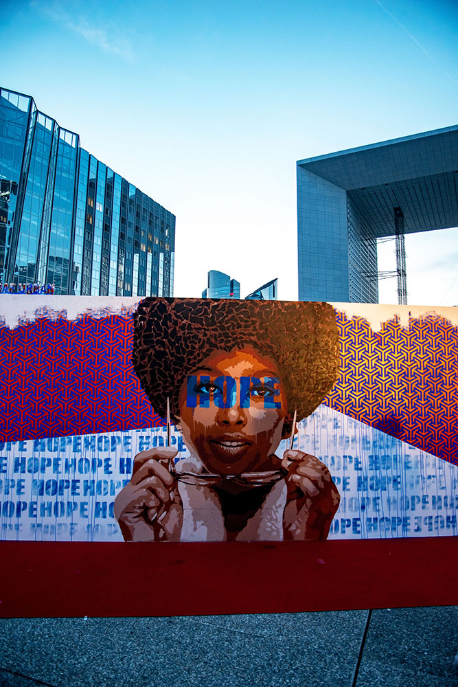 Urban Week Festival Paris La Defense, Street Art graffitti by Raf Urban, September 18, 2020, France, (Nos Dren).