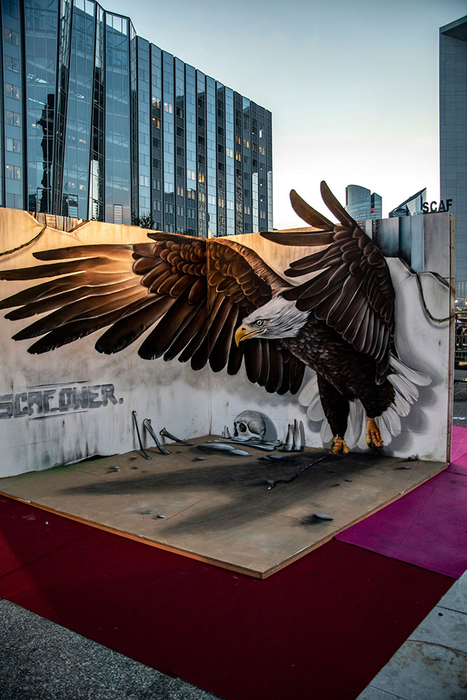 Urban Week Festival Paris La Defense, Street Art graffitti by Scaf Oner, September 18, 2020, France, (Nos Dren).