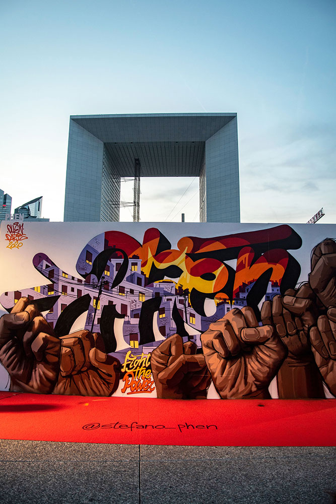 Urban Week Festival Paris La Defense, Street Art graffitti by Stefano Phen, September 18, 2020, France, (Nos Dren).