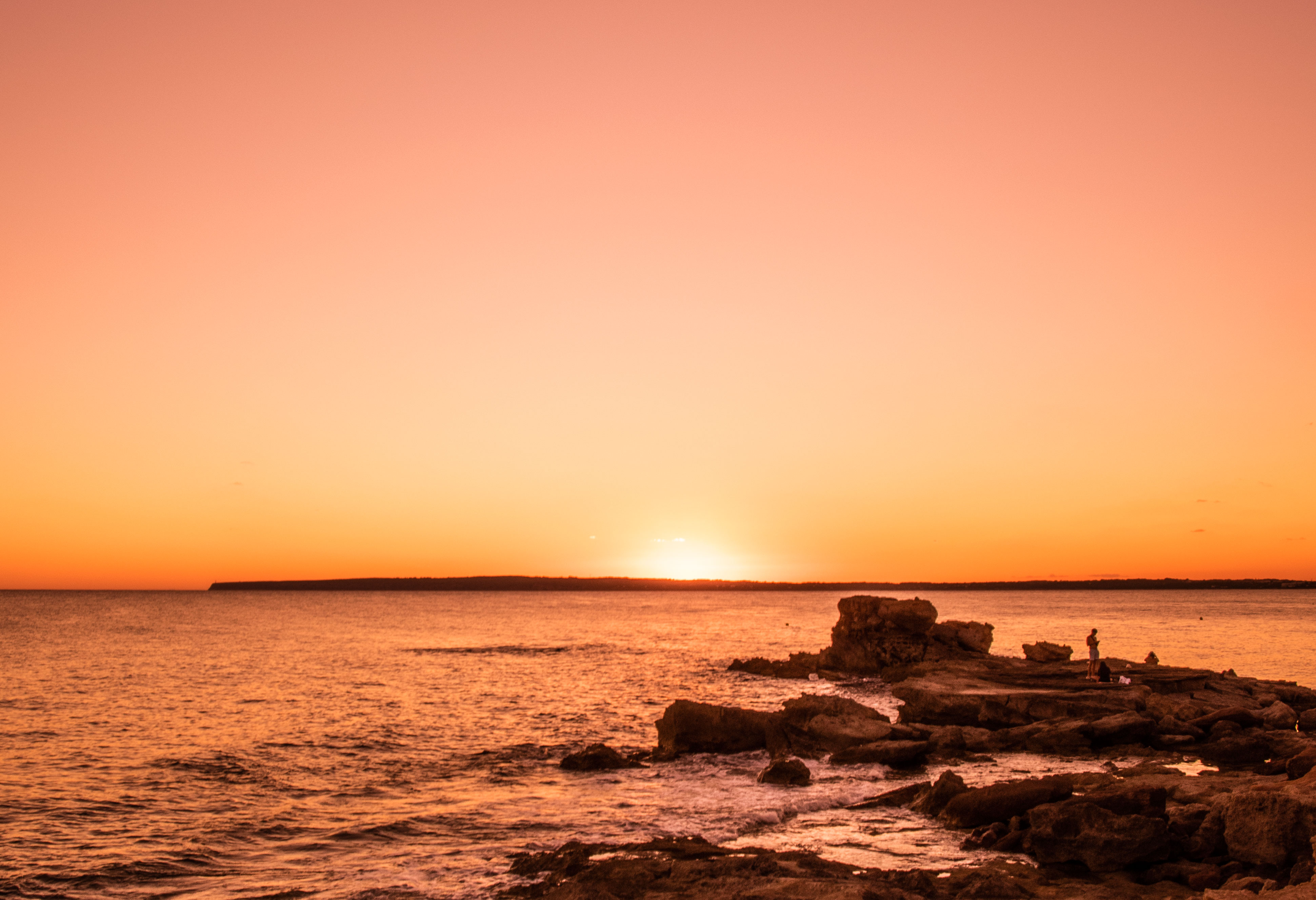 Sunset over Calo d'Es Mort, Formentera, Spain 2020, (Nos Dren)