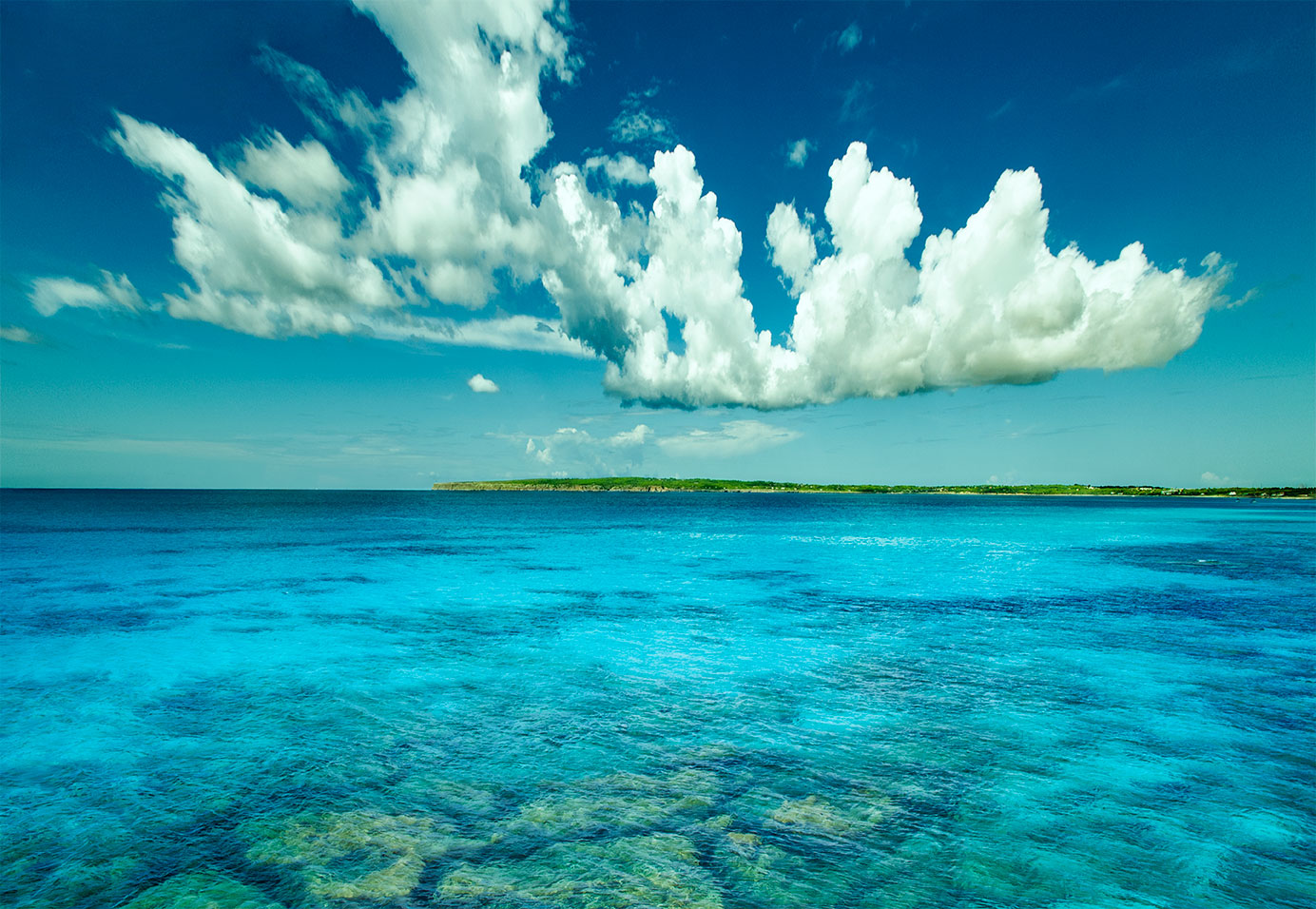 Calo d'Es Mort view from Cap de Barbaria, Formentera, Spain, (Nos Dren).