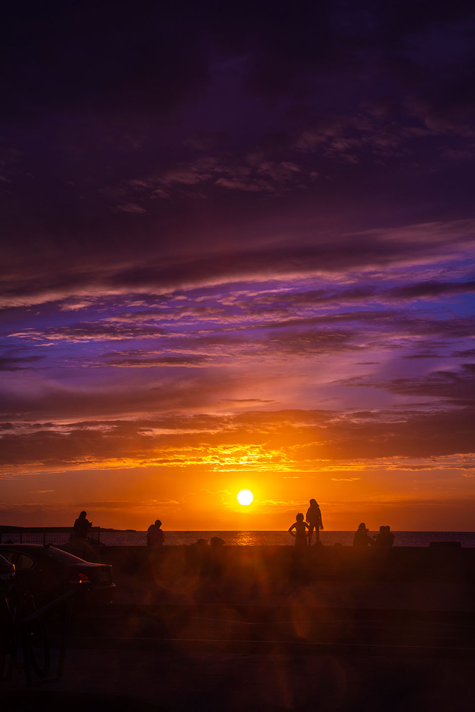 Colorful sunset back light, Cala Savina, Formentera, Spain, (Nos Dren).