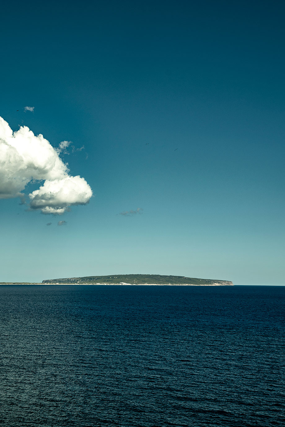 El Pilar de la Mola seen from Torre del Cap de Barbaria, Formentera, Balearic Islands, Spain 2020 (Nos Dren).