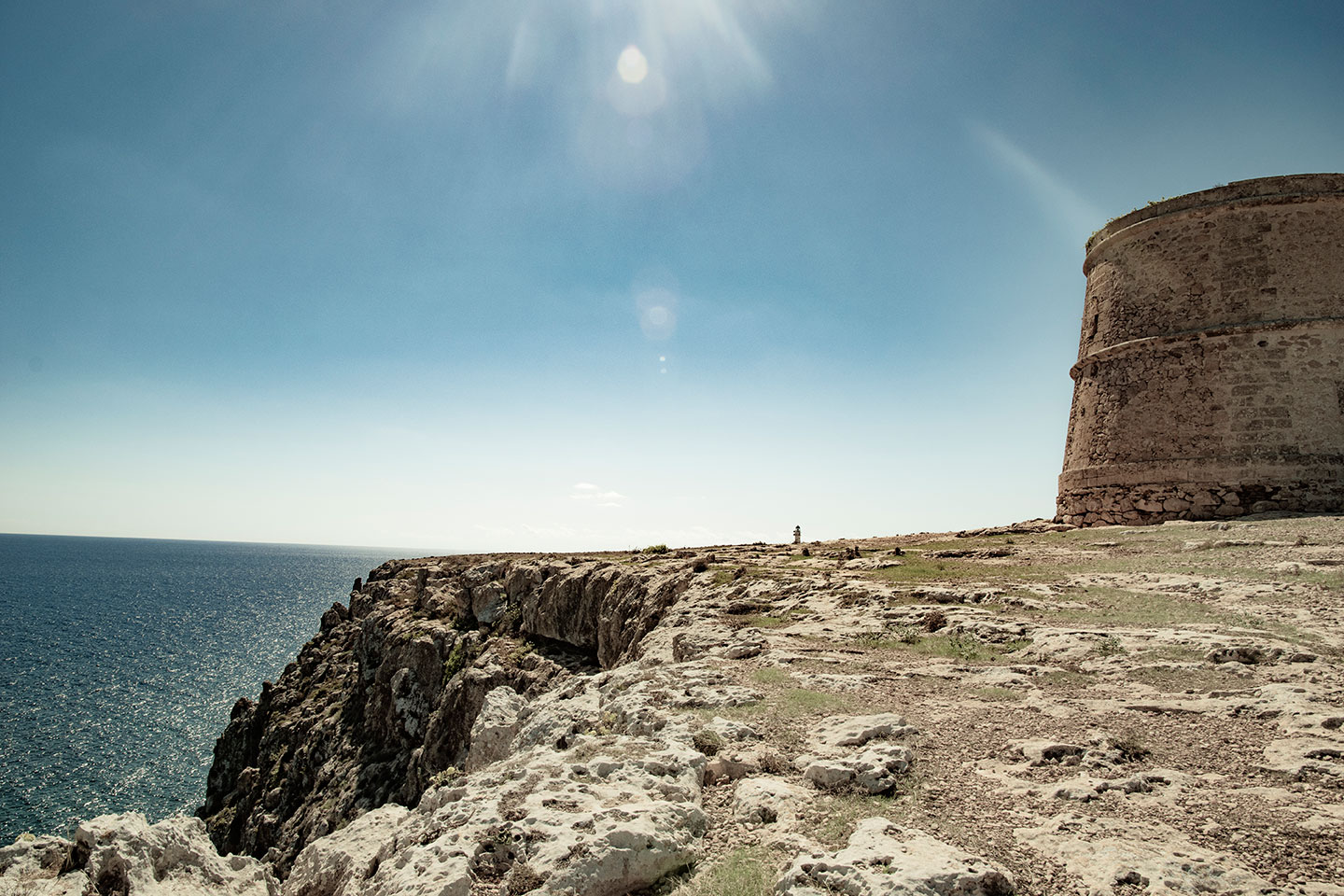 El Pilar de la Mola seen from Torre del Cap de Barbaria, Formentera, Balearic Islands, Spain 2020 (Nos Dren).