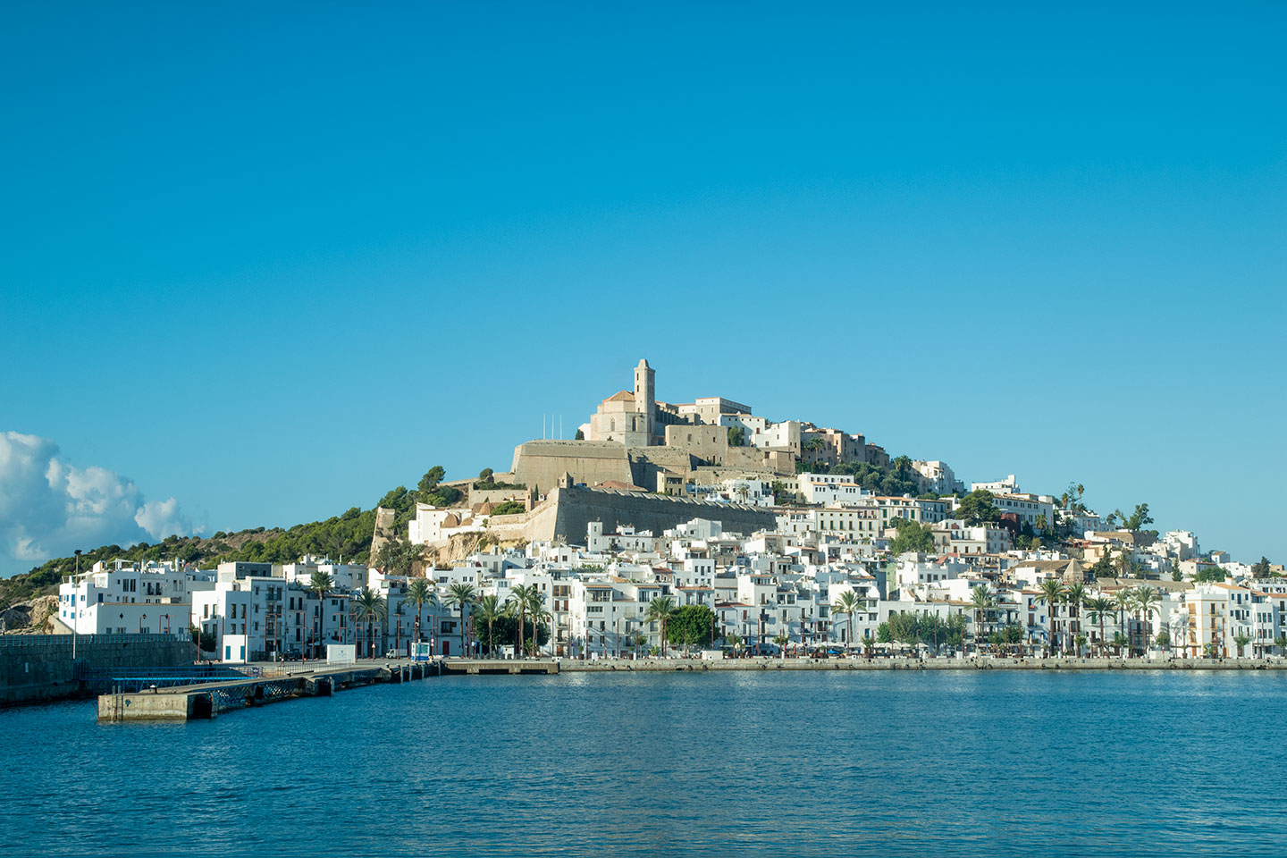 Dalt Vila and city of Ibiza, Catalonia, Spain. (Nos Dren).
