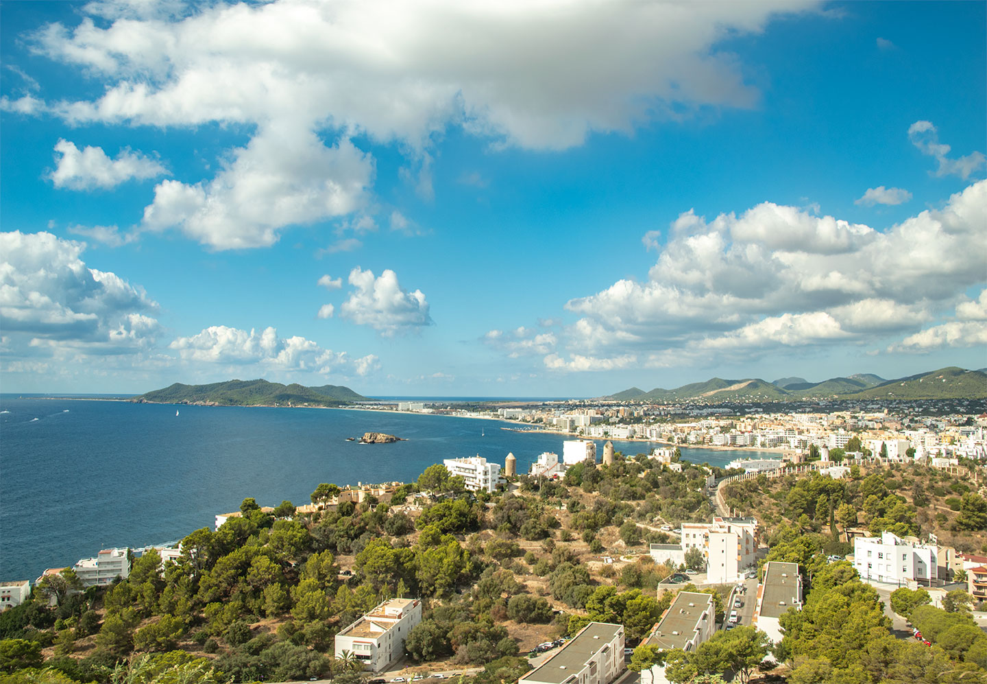 Sant Francesc de S'Estany seen from Castell d'Eivissa of Ibiza, Catalonia, Spain. (Nos Dren).