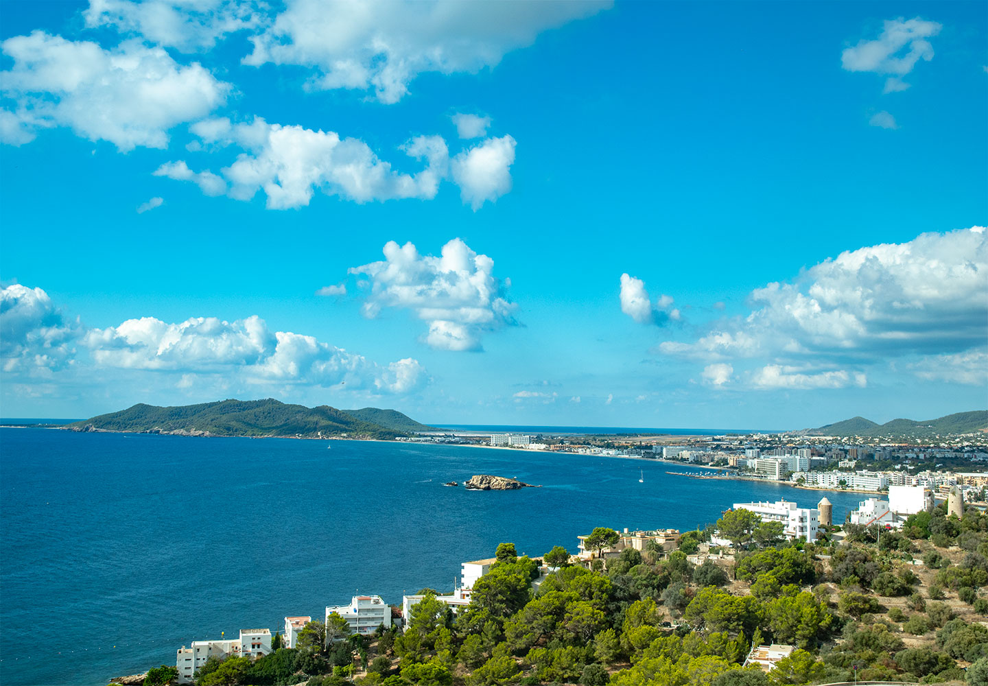 Sant Francesc de S'Estany seen from Castell d'Eivissa of Ibiza, Catalonia, Spain. (Nos Dren).